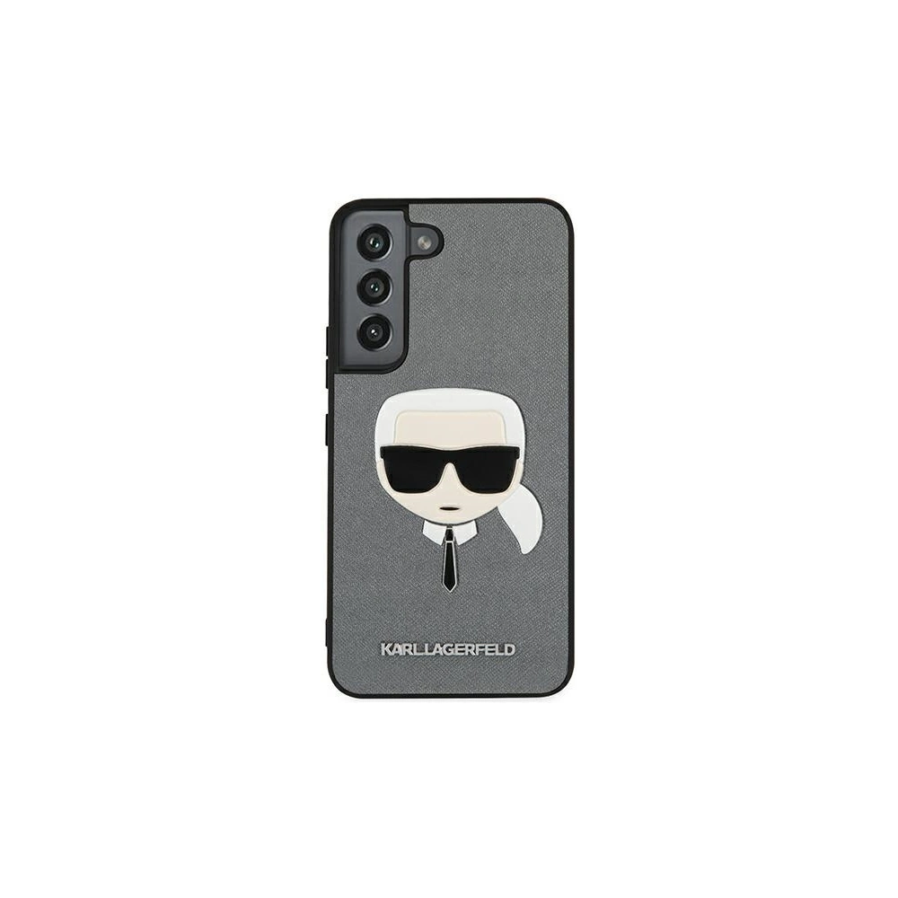 Hurtownia GSM - Etui Karl Lagerfeld KLHCS22SSAKHSL Samsung Galaxy S22 stříbrný/silver hardcase Saffiano Ikonik Karlova hlava - KLD788SLV - {ean13} - Hurt