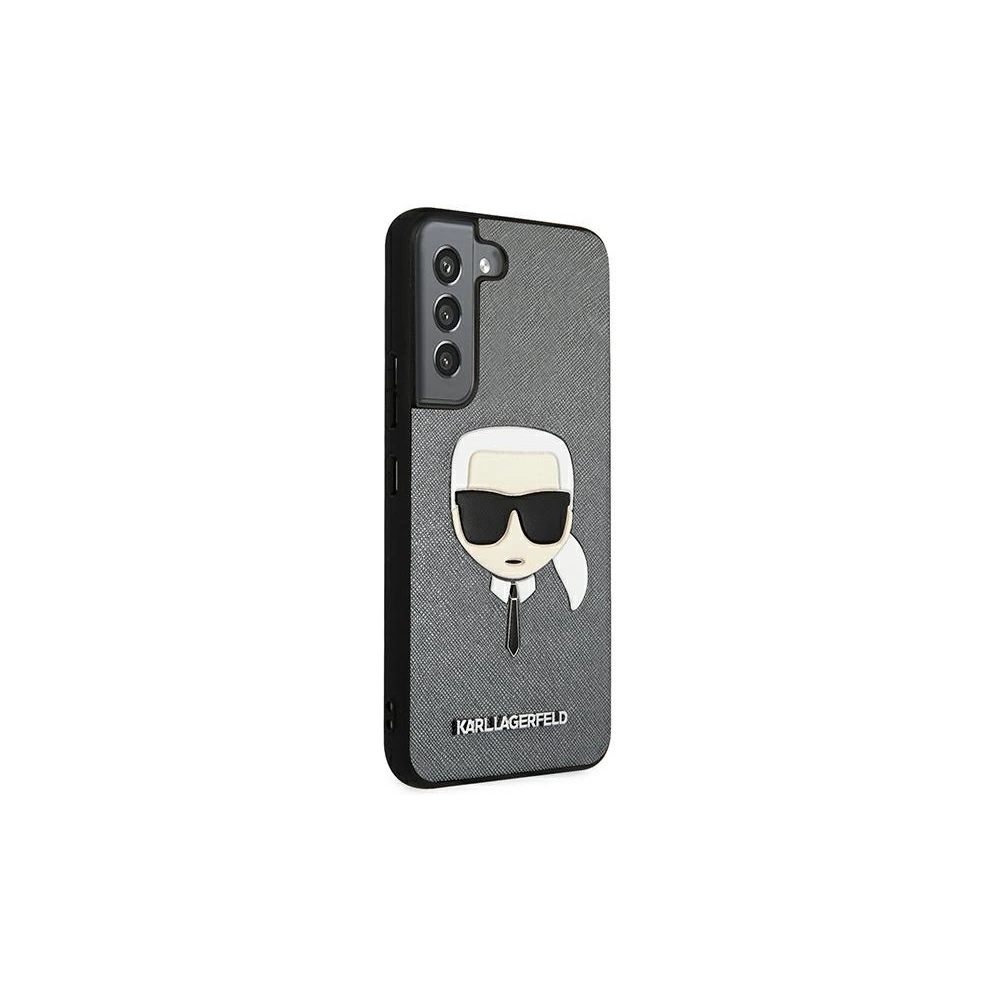 Hurtownia GSM - Etui Karl Lagerfeld KLHCS22SSAKHSL Samsung Galaxy S22 stříbrný/silver hardcase Saffiano Ikonik Karlova hlava - KLD788SLV - {ean13} - Hurt