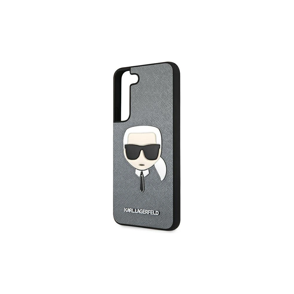 Hurtownia GSM - Etui Karl Lagerfeld KLHCS22SSAKHSL Samsung Galaxy S22 stříbrný/silver hardcase Saffiano Ikonik Karlova hlava - KLD788SLV - {ean13} - Hurt