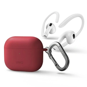 Hurtownia GSM - Etui UNIQ Nexo Apple AirPods 3 + Ear Hooks Silicone czerwony/coral - UNIQ567COL - {ean13} - Hurt