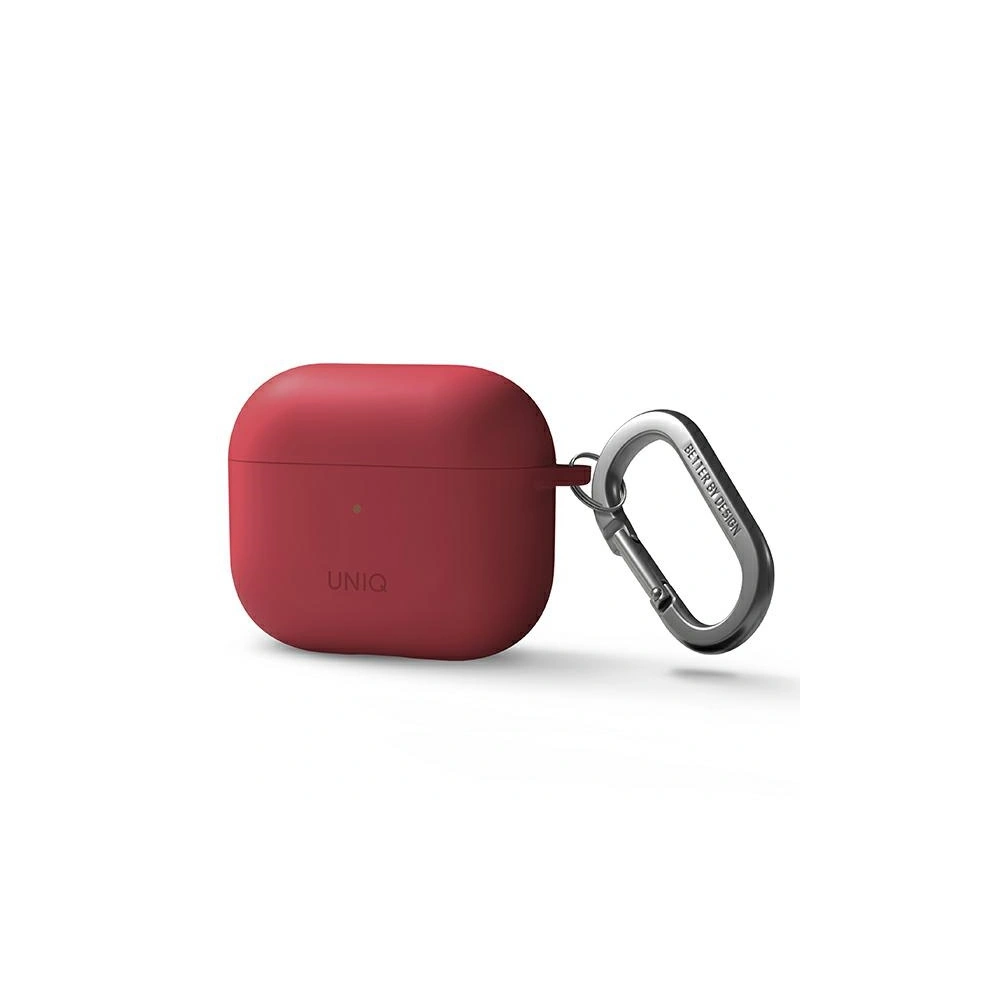 Etui UNIQ Nexo Apple AirPods 3 + silikonové háčky na uši červená/korálová