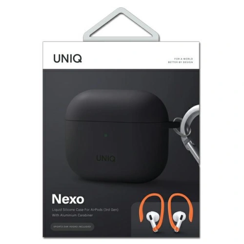 Etui UNIQ Nexo Apple AirPods 3 + Ear Hooks Silicone szary/grey