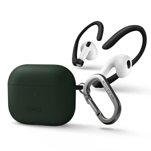 Etui UNIQ Nexo Apple AirPods 3 + Ear Hooks Silicone zielony/green