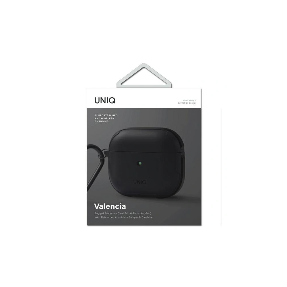 Hurtownia GSM - Etui UNIQ Valencia Antimicrobial Apple AirPods 3 černý/midnight black - UNIQ571MDTBLK - {ean13} - Hurt