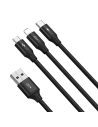 Hurtownia GSM - Kabel USB 3w1 Baseus Rapid Series, USB do micro USB / USB-C / Lightning, 3.5A, 1.2m (černý) - BSU3077BLK - {ean13} - Hurt