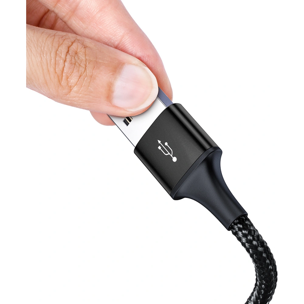 Hurtownia GSM - Kabel USB 3w1 Baseus Rapid Series, USB do micro USB / USB-C / Lightning, 3.5A, 1.2m (černý) - BSU3077BLK - {ean13} - Hurt