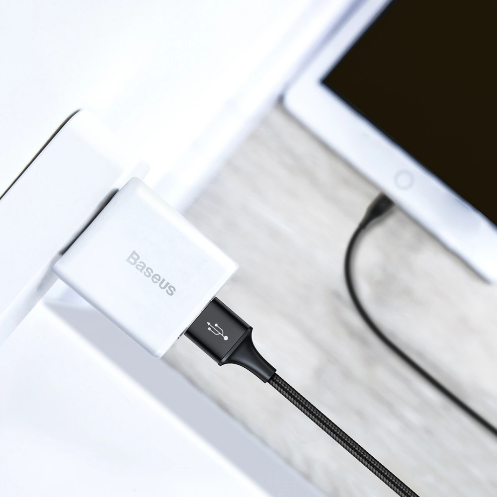 Hurtownia GSM - Kabel USB 3w1 Baseus Rapid Series, USB do micro USB / USB-C / Lightning, 3.5A, 1.2m (černý) - BSU3077BLK - {ean13} - Hurt