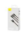 Wholesale USB cable 3in1 Baseus Rapid Series, USB to micro USB / USB-C / Lightning, 3.5A, 1.2m (Black) - BSU3077BLK - {ean13} - Hurt
