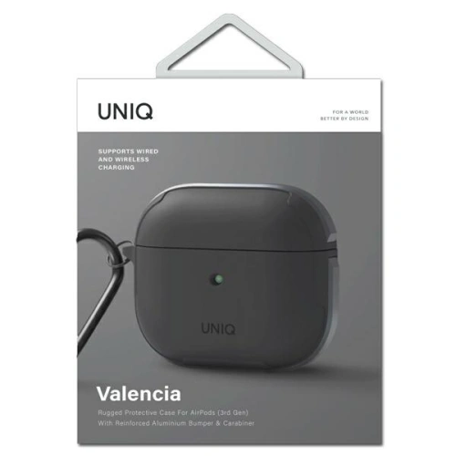 Etui UNIQ Valencia Antimicrobial Apple AirPods 3 szary/grey