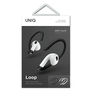 Hurtownia GSM - Uchyty do Apple AirPods UNIQ Loop Sports Ear Hooks bílý-černý/white-black [2 PACK] - UNIQ574WHTBLK - {ean13} - Hurt