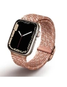 UNIQ Aspen strap Apple Watch 4/5/6/7/SE/8/9/10 40/41/42mm Braided DE pink/citrus pink