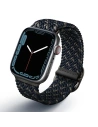 UNIQ Aspen Apple Watch 4/5/6/7/SE/8/9/Ultra 44/45/49mm Fonott DE kék/obszidián kék