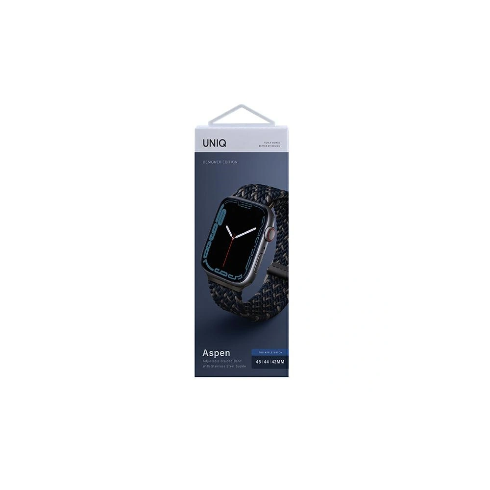 Hurtownia GSM - Pasek UNIQ Aspen Apple Watch 4/5/6/7/SE/8/9/Ultra 44/45/49mm Braided DE niebieski/obsidian blue - UNIQ578BLU - {ean13} - Hurt