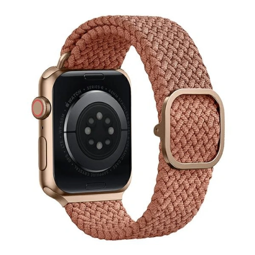 Pasek UNIQ Aspen Apple Watch 4/5/6/7/SE/8/9/Ultra 44/45/49mm Braided różowy/grapefruit pink