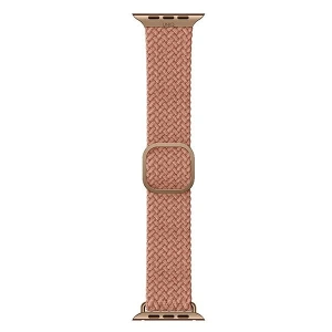 Pasek UNIQ Aspen Apple Watch 4/5/6/7/SE/8/9/Ultra 44/45/49mm Braided różowy/grapefruit pink