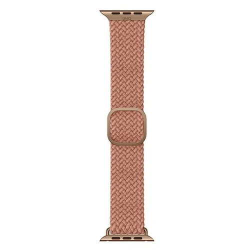Pasek UNIQ Aspen Apple Watch 4/5/6/7/SE/8/9/Ultra 44/45/49mm Braided różowy/grapefruit pink