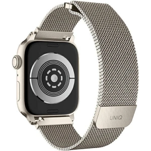 Pasek UNIQ Dante Apple Watch 4/5/6/7/SE/8/9/10 40/41/42mm Stainless Steel starlight
