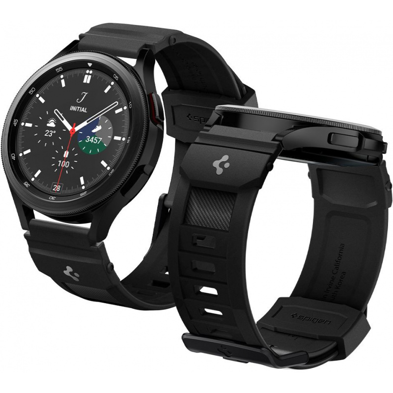 Hurtownia Spigen - 8809811856378 - SPN2079BLK - Pasek Spigen Rugged Band Samsung Galaxy Watch 4/Watch Active 2/Huawei Watch GT 2 42mm Matte Black - B2B homescreen