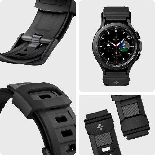 Pasek Spigen Rugged Band Samsung Galaxy Watch 4/Watch Active 2/Huawei Watch GT 2 42mm Matte Black