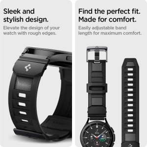 Wholesale Band Spigen Rugged Band Samsung Galaxy Watch 4/Watch Active 2/Huawei Watch GT 2 42mm Matte Black - SPN2079BLK - {ean13} - Hurt