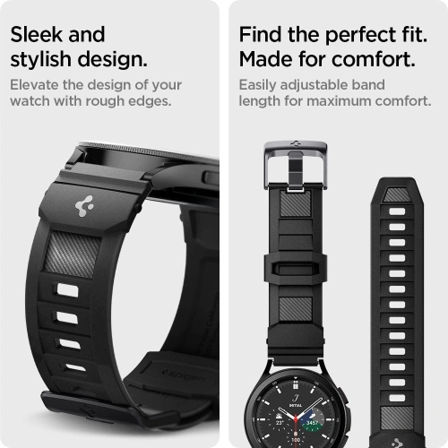 Pasek Spigen Rugged Band Samsung Galaxy Watch 4/Watch Active 2/Huawei Watch GT 2 42mm Matte Black