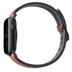 Pasek UNIQ Straden Apple Watch 4/5/6/7/SE/8/9/Ultra 44/45/49mm Leather Hybrid Strap brązowy/brown