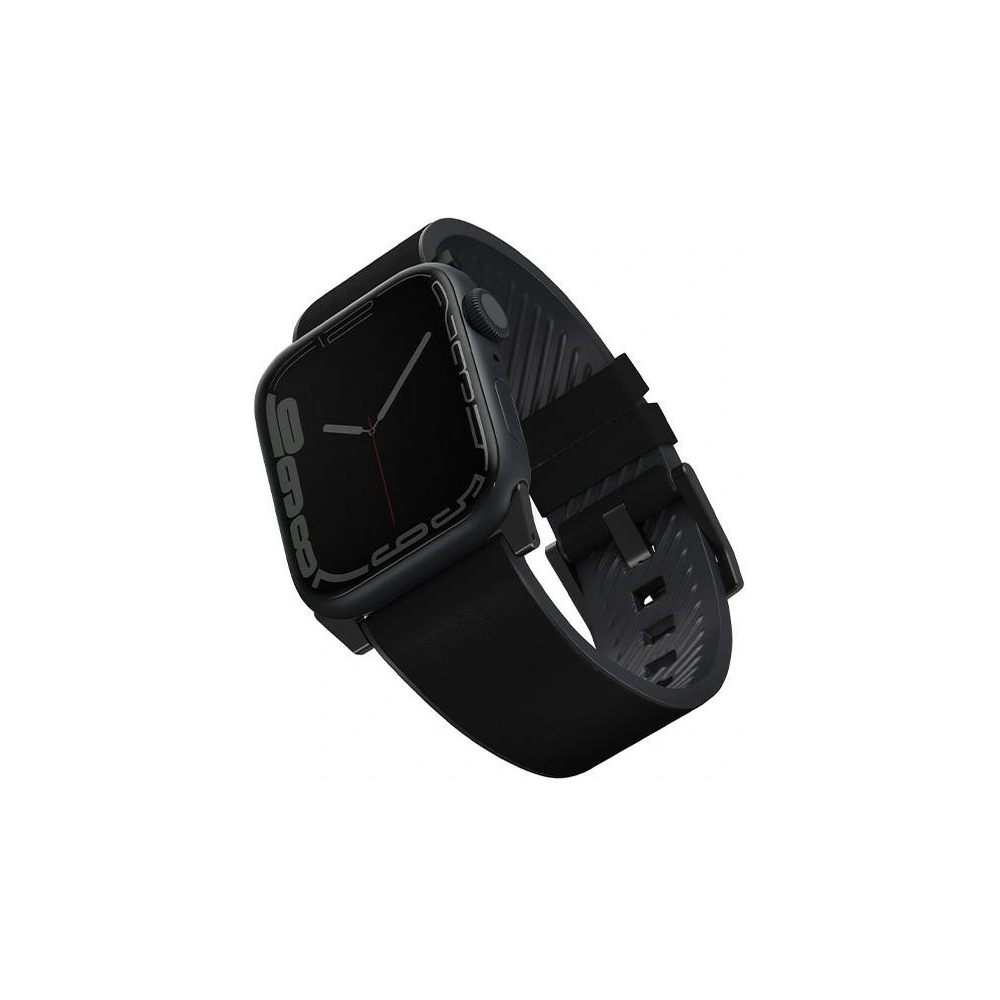 Hurtownia GSM - Pasek UNIQ Straden Apple Watch 4/5/6/7/SE/8/9/Ultra 44/45/49mm Kožený hybridní pásek černý/black - UNIQ588BLK - {ean13} - Hurt
