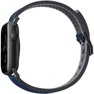 Pasek UNIQ Straden Apple Watch 4/5/6/7/SE/8/9/Ultra 44/45/49mm Leather Hybrid Strap niebieski/blue