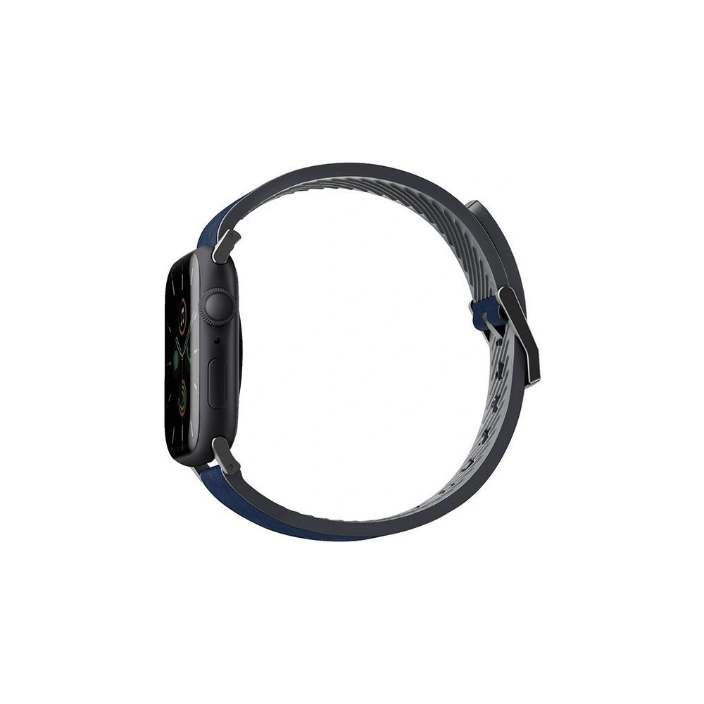 Hurtownia GSM - Pasek UNIQ Straden Apple Watch 4/5/6/7/SE/8/9/Ultra 44/45/49mm Kožený hybridní pásek modrý/blue - UNIQ590BLU - {ean13} - Hurt