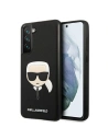 Case Karl Lagerfeld KLHCS21FSAKHBK Samsung Galaxy S21 FE schwarz/black hardcase Saffiano Ikonik Karl`s Head