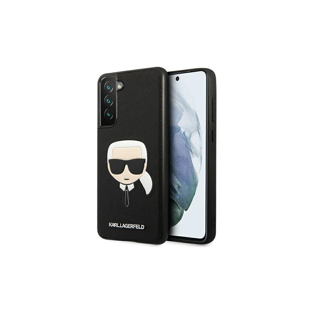 Hurtownia GSM - Etui Karl Lagerfeld KLHCS21FSAKHBK Samsung Galaxy S21 FE černé/black hardcase Saffiano Ikonik Karl`s Head - KLD789BLK - {ean13} - Hurt