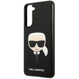 Hurtownia GSM - Etui Karl Lagerfeld KLHCS21FSAKHBK Samsung Galaxy S21 FE czarny/black hardcase Saffiano Ikonik Karl`s Head - KLD789BLK - {ean13} - Hurt