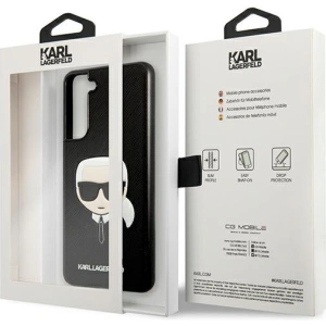 Hurtownia GSM - Etui Karl Lagerfeld KLHCS21FSAKHBK Samsung Galaxy S21 FE czarny/black hardcase Saffiano Ikonik Karl`s Head - KLD789BLK - {ean13} - Hurt