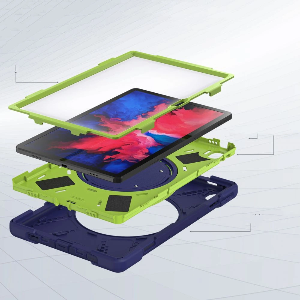 Hurtownia GSM - Etui Tech-Protect X-armor Lenovo Tab P11/P11+ Plus 11 Navy/Lime - THP840NAVLIM - {ean13} - Hurt