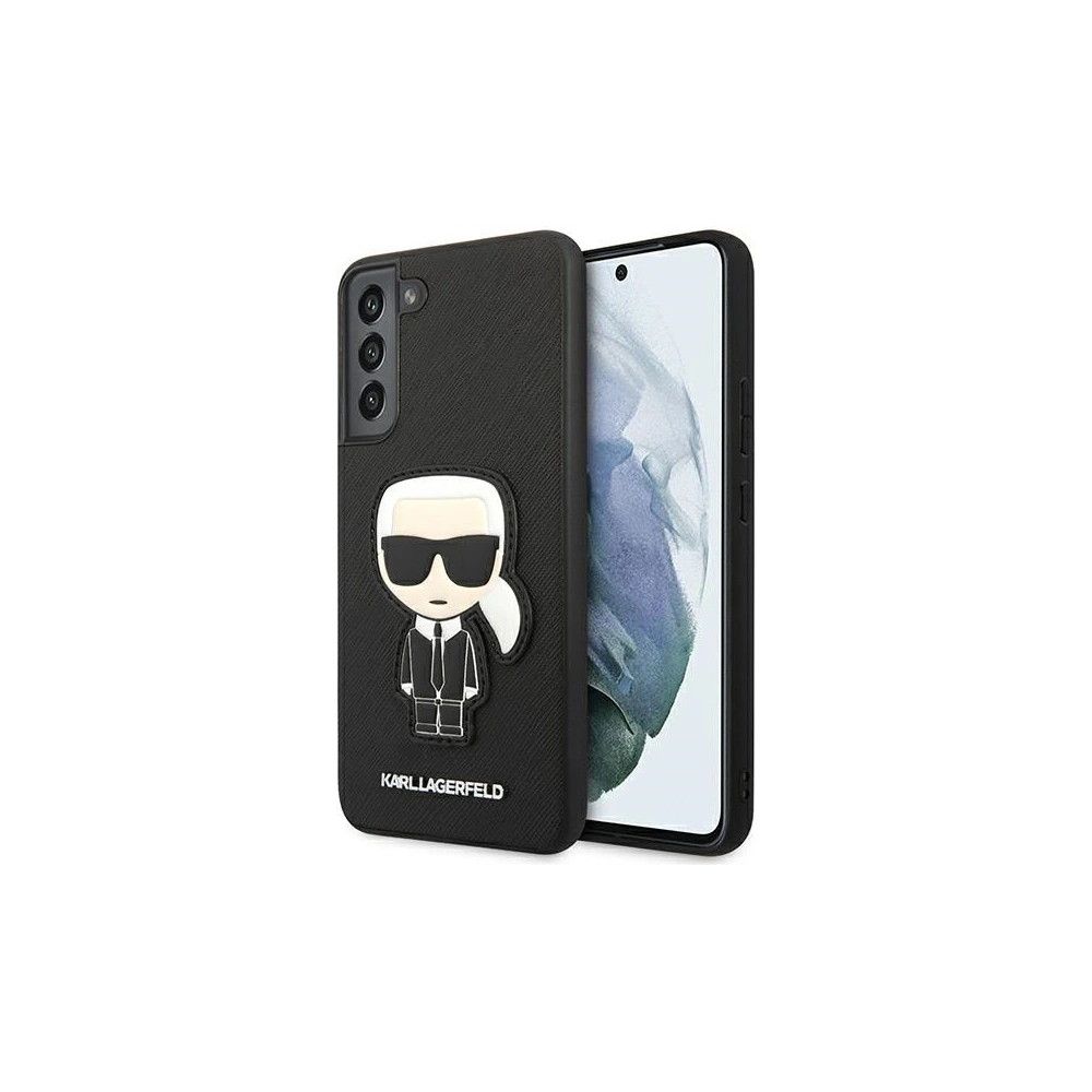 Hurtownia GSM - Etui Karl Lagerfeld KLHCS22MOKPK Samsung Galaxy S22+ Plus černý/black hardcase Saffiano Ikonik Karl`s Patch - KLD790BLK - {ean13} - Hurt