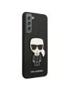 Wholesale Karl Lagerfeld KLHCS22MOKPK Samsung Galaxy S22+ Plus black hardcase Saffiano Ikonik Karl`s Patch - KLD790BLK - {ean13} - Hurt