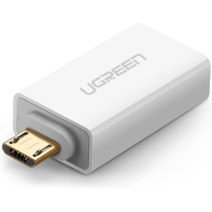 Adapter USB do micro USB UGREEN US195, OTG (biały)