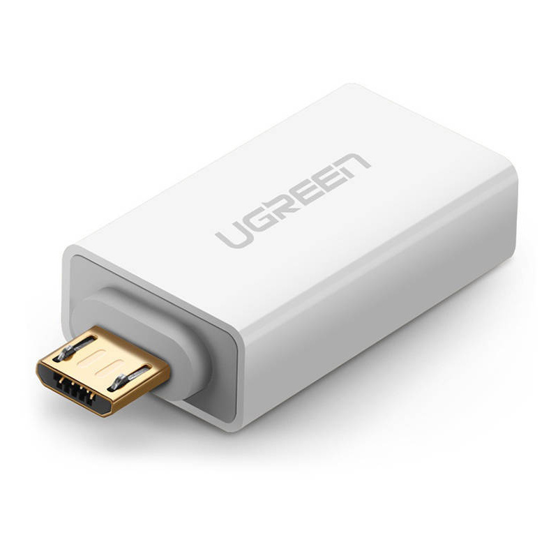 Ugreen Distributor - 6957303835294 - UGR1198WHT - UGREEN US195 USB to micro USB Adapter, OTG (white) - B2B homescreen