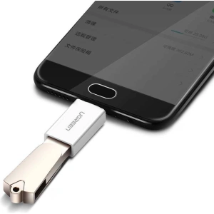 Adapter USB do micro USB UGREEN US195, OTG (biały)