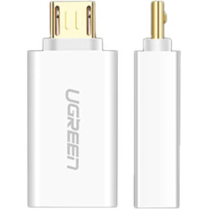 Adapter USB do micro USB UGREEN US195, OTG (biały)