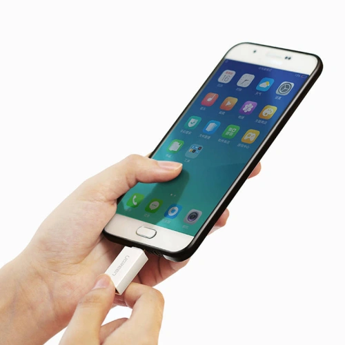 Adapter USB do micro USB UGREEN US195, OTG (biały)