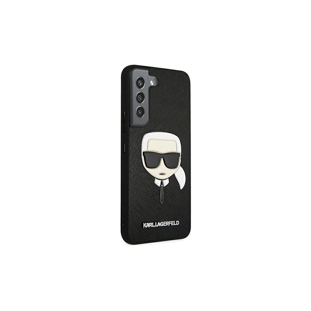 Wholesale Karl Lagerfeld KLHCS22MSAKHBK Samsung Galaxy S22+ Plus black hardcase Saffiano Ikonik Karl`s Head - KLD791BLK - {ean13} - Hurt
