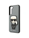 Hurtownia GSM - Etui Karl Lagerfeld KLHCS22SOKPG Samsung Galaxy S22 stříbrný/silver hardcase Saffiano Ikonik Karl`s Patch - KLD793SLV - {ean13} - Hurt