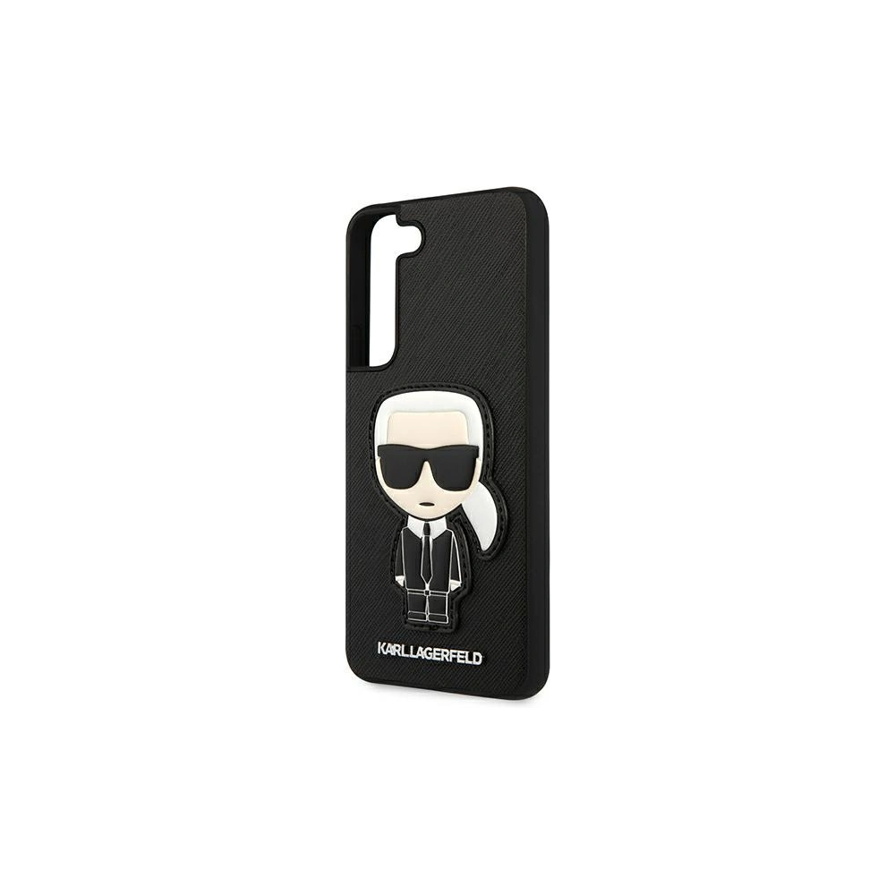 Wholesale Karl Lagerfeld KLHCS22SOKPK Samsung Galaxy S22 black hardcase Saffiano Ikonik Karl`s Patch - KLD794BLK - {ean13} - Hurt