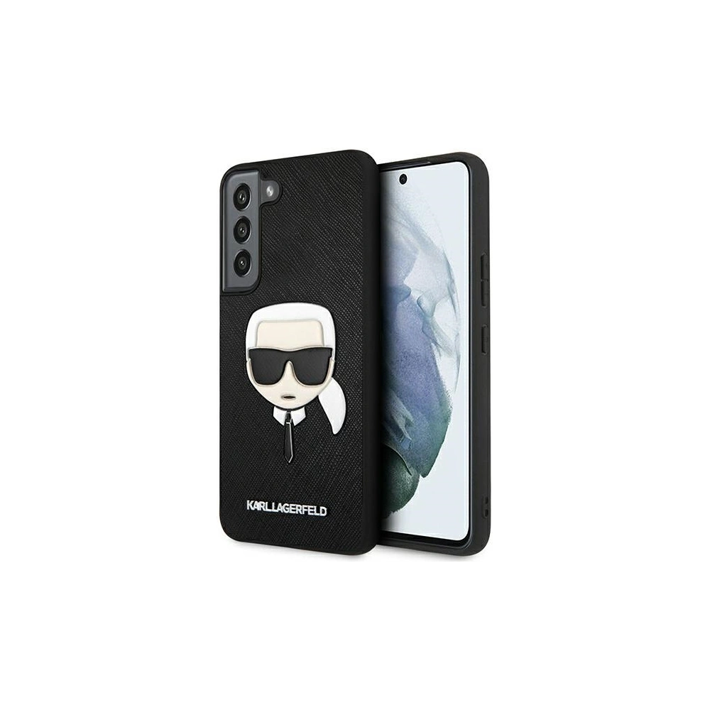 Hurtownia GSM - Etui Karl Lagerfeld KLHCS22SSAKHBK Samsung Galaxy S22 černý/black hardcase Saffiano Ikonik Karl`s Head - KLD795BLK - {ean13} - Hurt