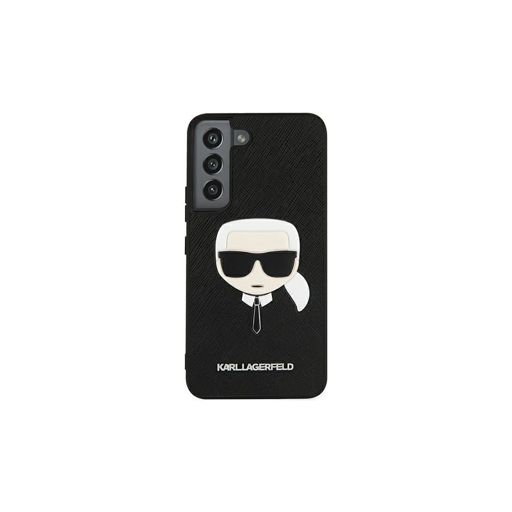 Hurtownia GSM - Etui Karl Lagerfeld KLHCS22SSAKHBK Samsung Galaxy S22 černý/black hardcase Saffiano Ikonik Karl`s Head - KLD795BLK - {ean13} - Hurt