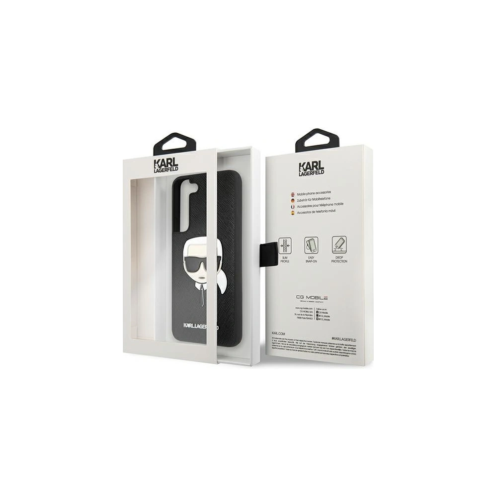 Hurtownia GSM - Etui Karl Lagerfeld KLHCS22SSAKHBK Samsung Galaxy S22 černý/black hardcase Saffiano Ikonik Karl`s Head - KLD795BLK - {ean13} - Hurt