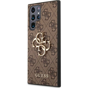 Hurtownia GSM - Etui Guess GUHCS22L4GMGBR Samsung Galaxy S22 Ultra hnědý/brown hardcase 4G Big Metal Logo - GUE1552BR - {ean13} - Hurt