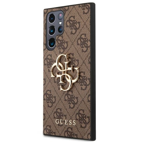 homescreen.pl - Etui Guess GUHCS22L4GMGBR Samsung Galaxy S22 Ultra brązowy/brown hardcase 4G Big Metal Logo