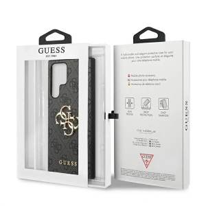 homescreen.pl - Etui Guess GUHCS22L4GMGGR Samsung Galaxy S22 Ultra szary/grey hardcase 4G Big Metal Logo